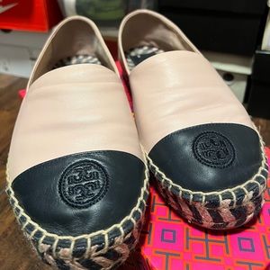 Tory Burch Espadrilles Navy Blue & Blush Pink